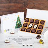 Christmas & New Year Gifts - 12 Chocolate Box - Middle Two Printed Chocolates (Minimum 50 Boxes)