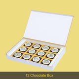 Golden Hearts Design Personalised Chocolate Box for Birthday (with Printed Chocolates)