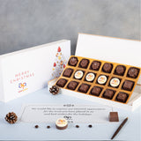 Happy New Year & Christmas Gifts - 18 Chocolate Box - Middle Four Printed Chocolates (Sample)