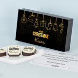 Black & Gold Personalised Christmas Gift Box with Printed Chocolates