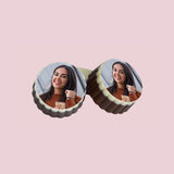 Black Floral Design Anniversary Gift Personalized with Photo (with Printed Chocolates)