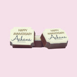 White Floral Theme Anniversary Gift Personalised with Photo (with Printed Chocolates)