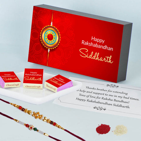 Eternal Bond - Gift with Wrapped Chocolates (Rakhi Pack Optional)