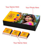 Ethnic Design Holi Gift Box with Personalised Wrapped Chocolates