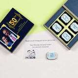 Anniversary Return Gifts - 4 Chocolate Box - All Printed Chocolates (Minimum 10 Boxes)