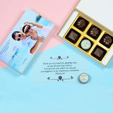 Anniversary Return Gifts - 6 Chocolate Box - Single Printed Chocolates (Sample)