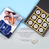 Anniversary Return Gifts - 9 Chocolate Box - All Printed Chocolates (Minimum 10 Boxes)