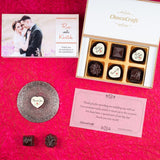 Wedding Return Gifts - 6 Chocolate Box - Alternate Printed Chocolate (Sample)