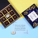 Anniversary Return Gifts- 9 Chocolate Box - Single Printed Chocolates (Sample)