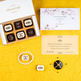 Wedding Return Gifts - 6 Chocolate Box - Alternate Printed Chocolate (Minimum 10 Boxes)