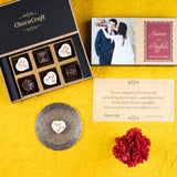 Wedding Return Gifts - 6 Chocolate Box - Alternate Printed Chocolate (Sample)