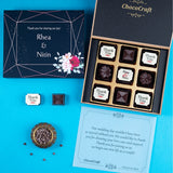 Wedding Return Gifts - 9 Chocolate Box - Alternate Printed Chocolate (Sample)