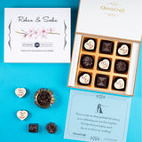 Wedding Return Gifts - 9 Chocolate Box - Alternate Printed Chocolate (Minimum 10 Boxes)