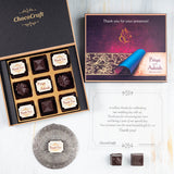 Wedding Return Gifts - 9 Chocolate Box - Alternate Printed Chocolate (Sample)