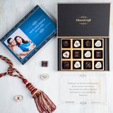 Wedding Return Gifts - 12 Chocolate Box - Alternate Printed Chocolates (Sample)
