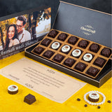 Wedding Return Gifts - 18 Chocolate Box - Middle Four Printed Chocolates (Sample)