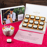 Wedding Return Gifts - 12 Chocolate Box - All Printed Chocolates (Minimum 10 Boxes)