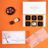 Wedding Invitations - 6 Chocolate Box - Single Printed Chocolates (Minimum 10 Boxes)