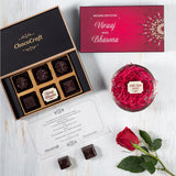 Wedding Invitations - 6 Chocolate Box - Single Printed Chocolates (Sample)