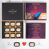 Wedding Invitations - 9 Chocolate Box - All Printed Chocolates (Minimum 10 Box)