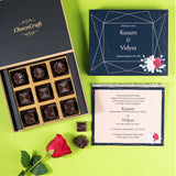 Wedding Invitations - 9 Chocolate Box - Assorted Chocolates  (Sample)