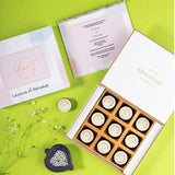 Wedding Invitations - 9 Chocolate Box - All Printed Chocolates (Sample)