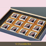 Special Mother's Day Chocolate Gift Box Personalised with Photo (with Wrapped Chocolates)