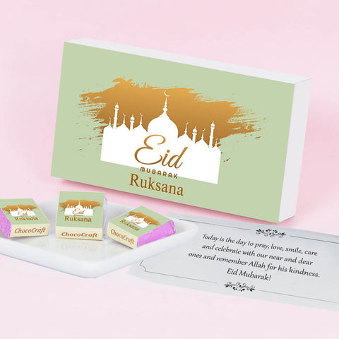Personalised Eid Gift for Friends with Wrapped Chocolates