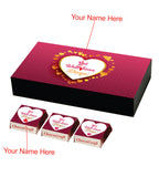 Heart Design Personalized Get Well Soon Gift (with Wrapped Chocolates)