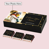 Black & Gold Personalised Gift for Mother's Day (with Wrapped Chocolates)