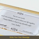 Beautiful Personalised Gift for Wife on Mother's Day (with Wrapped Chocolates)
