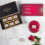 Wedding Invitations - 6 Chocolate Box - All Printed Chocolates (Minimum 10 Boxes)