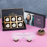 Elegant Purple Thank You Gift Box with Printed Chocolates