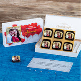 Valentine Gift Chocolate Box - Personalised with Photo and Name (with Printed Chocolates)