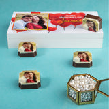 Valentine Gift Chocolate Box - Personalised with Photo and Name (with Printed Chocolates)