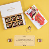 Valentine Gift Chocolate Box - Personalised with Photo and Name (with Printed Chocolates)