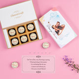 Elegant Floral I Love You Chocolate Gift Box Personalized with Photo (with Printed Chocolates)