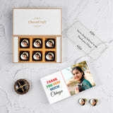 Colorful Thank You Gift Box and Chocolates Personalized with Photo