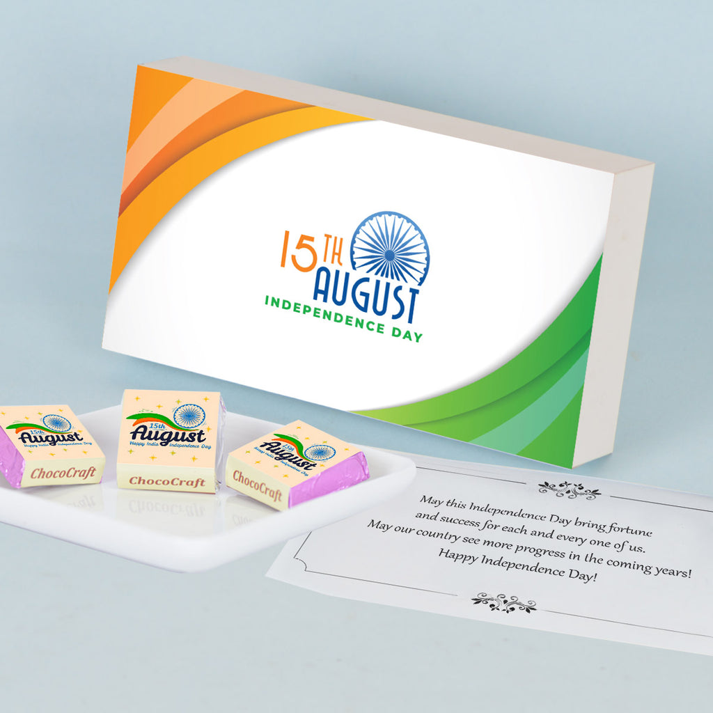 Gift for Indian Independence Day 15 August (with Wrapped Chocolates)