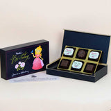 1st Birthday Invitations - 6 Chocolate Box - Alternate Printed Chocolates (Sample)