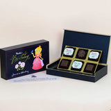1st Birthday Invitations - 6 Chocolate Box - Alternate Printed Chocolates (Minimum 10 Boxes)