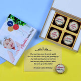 1st Birthday Invitations - 4 Chocolate Box - All Printed Chocolates (Minimum 10 Boxes)