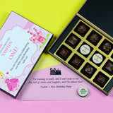 1st Birthday Invitations - 12 Chocolate Box - Middle Two Printed Chocolates (Minimum 10 Boxes)