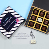 1st Birthday Invitations - 9 Chocolate Box - Single Printed Chocolates (Sample)