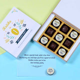 1st Birthday Invitations - 9 Chocolate Box - Alternate Printed Chocolates (Sample)