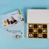 1st Birthday Return Gifts - 12 Chocolate Box - Alternate Printed Chocolates (Sample)