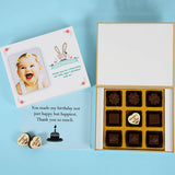 Birthday Return Gifts - 9 Chocolate Box - Middle Printed Chocolates (Minimum 10 Boxes)