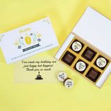 1st Birthday Return Gifts - 6 Chocolate Box - Alternate Printed Chocolates (10 Boxes)