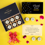 Sparkling Stars Design Thank You Gift Box with Printed Chocolates