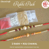 Precious Ties - Gift with Wrapped Chocolates(Rakhi Pack Optional)